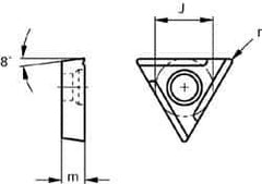 Dorian Tool - 5" Cut Diam, 1-1/2" Arbor Hole, 0.416" Max Depth of Cut, 45° Indexable Chamfer & Angle Face Mill - 8 Inserts, APKT-1604 Insert, Right Hand Cut, Through Coolant, Series APKT Cutter - Makers Industrial Supply