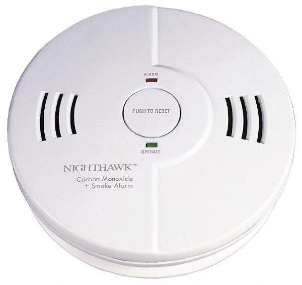 Kidde - 5-3/4 Inch Diameter, Smoke and Carbon Monoxide Alarm - 85 dB Decibel Rating, AA Battery Included, Indicating Light, Tamper Resistant - Makers Industrial Supply