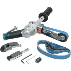 Corded Belt & Straight Sander: 20,000 RPM 0.7 Hp, 1/4 NPT Inlet, 32 CFM Air Consumption, 4,550 FPM Speed