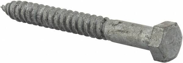 Value Collection - 1/2" Screw, 4-1/2" Length Under Head, Steel, Hex Head Lag Screw - Hot Dipped Galvanized, AISI 1006, ASME B18.2.1 Fastner, Grade 1006-1022 - Makers Industrial Supply