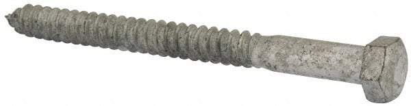 Value Collection - 1/2" Screw, 6" Length Under Head, Steel, Hex Head Lag Screw - Hot Dipped Galvanized, AISI 1006, ASME B18.2.1 Fastner, Grade 1006-1022 - Makers Industrial Supply