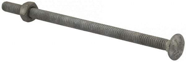 Value Collection - 1/4-20 UNC 5" Length Under Head, Standard Square Neck, Carriage Bolt - 1006-1050 Steel, Galvanized Zinc-Plated Finish - Makers Industrial Supply