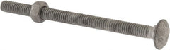 Value Collection - 5/16-18 UNC 4-1/2" Length Under Head, Standard Square Neck, Carriage Bolt - 1006-1050 Steel, Galvanized Zinc-Plated Finish - Makers Industrial Supply