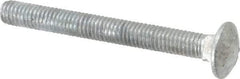 Value Collection - 3/8-16 UNC 3-1/2" Length Under Head, Standard Square Neck, Carriage Bolt - 1006-1050 Steel, Galvanized Zinc-Plated Finish - Makers Industrial Supply