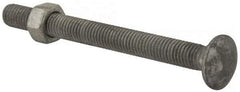 Value Collection - 1/2-13 UNC 5-1/2" Length Under Head, Standard Square Neck, Carriage Bolt - 1006-1050 Steel, Galvanized Zinc-Plated Finish - Makers Industrial Supply