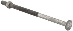 Value Collection - 1/2-13 UNC 10" Length Under Head, Standard Square Neck, Carriage Bolt - 1006-1050 Steel, Galvanized Zinc-Plated Finish - Makers Industrial Supply