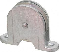 Value Collection - Single Closed Upright Mount Guidance Pulley - Sheave, 3 Inch Outside Diameter, Wire Rope, 3/8 Inch Diameter, 0.235 Inch to 0.246 Inch Mounting Hole Diameter Iron, Galvanized Finish - Makers Industrial Supply