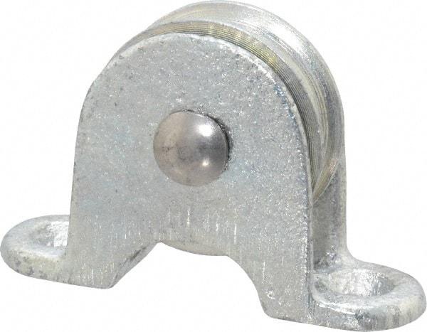 Value Collection - Single Open Upright Mount Guidance Pulley - Sheave, 1-3/8 Inch Outside Diameter, Fibrous Rope, 5/16 Inch Diameter, 0.17 Inch to 0.181 Inch Mounting Hole Diameter Malleable Iron, Galvanized Finish - Makers Industrial Supply