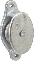 Value Collection - Single Side Side Mount Guidance Pulley - Sheave, 1-1/2 Inch Outside Diameter, Fibrous Rope, 3/8 Inch Diameter, 0.183 Inch to 0.194 Inch Mounting Hole Diameter Malleable Iron, Galvanized Finish - Makers Industrial Supply