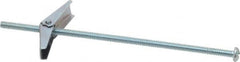 Value Collection - 1/8" Screw, 1/8" Diam, 4" Long, Toggle Bolt Drywall & Hollow Wall Anchor - 1/8" Drill, Zinc Plated, Steel, Use in Concrete, & Masonry, Hollow Tile, Plaster & Wallboard - Makers Industrial Supply