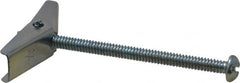 Value Collection - 3/16" Screw, 3/16" Diam, 3" Long, Toggle Bolt Drywall & Hollow Wall Anchor - 3/16" Drill, Zinc Plated, Steel, Use in Concrete, & Masonry, Hollow Tile, Plaster & Wallboard - Makers Industrial Supply