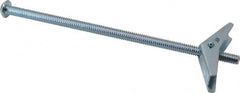 Value Collection - 1/4" Screw, 1/4" Diam, 6" Long, Toggle Bolt Drywall & Hollow Wall Anchor - 1/4" Drill, Zinc Plated, Steel, Use in Concrete, & Masonry, Hollow Tile, Plaster & Wallboard - Makers Industrial Supply