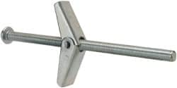 Value Collection - 5/16" Screw, 5/16" Diam, 6" Long, Toggle Bolt Drywall & Hollow Wall Anchor - 5/16" Drill, Zinc Plated, Steel, Use in Concrete, & Masonry, Hollow Tile, Plaster & Wallboard - Makers Industrial Supply