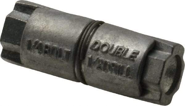 Value Collection - 1/4" Diam, 1/2" Drill, 1" OAL, Double Expansion Concrete Anchor - Zinc - Makers Industrial Supply