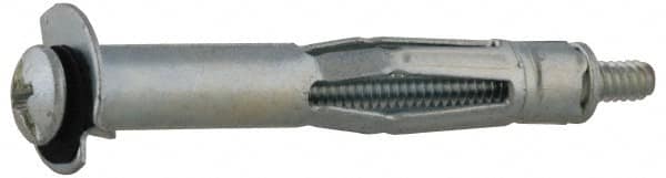 Value Collection - #6 to 32 Screw, 1/8" Diam, 3/4" Long, 1/8 to 1/4" Thick, Sleeve Drywall & Hollow Wall Anchor - 1/8" Drill, Zinc Plated, Steel, Use in Drywall - Makers Industrial Supply