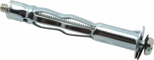 Value Collection - #10 to 24 Screw, 3/16" Diam, 2-1/2" Long, 3/4 to 1-3/16" Thick, Sleeve Drywall & Hollow Wall Anchor - 3/16" Drill, Zinc Plated, Steel, Use in Drywall - Makers Industrial Supply