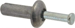 Value Collection - 1/4" Diam, 1/4" Drill, 3/4" OAL, 3-3/4" Min Embedment Hammer Drive Concrete Anchor - Zamac Alloy, Zinc-Plated Finish, Mushroom Head - Makers Industrial Supply