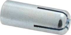 Value Collection - 1/4" Diam, 3/8" Drill, 1" OAL, Drop-In Concrete Anchor - Grade 5 Steel, Zinc-Plated Finish, 1/2" Thread Length - Makers Industrial Supply