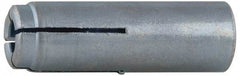 Value Collection - 5/8" Diam, 5/8" Drill, 2-9/16" OAL, 3-1/2" Min Embedment Drop-In Concrete Anchor - 303 Stainless Steel, Zinc-Plated Finish, 1" Thread Length - Makers Industrial Supply