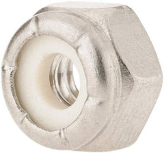 Value Collection - #10-24 UNC 18-8 Hex Lock Nut with Nylon Insert - 3/8" Width Across Flats, 1/4" High - Makers Industrial Supply