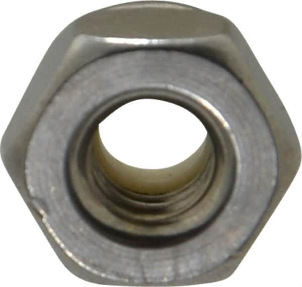 Value Collection - #10-32 UNF 18-8 Hex Lock Nut with Nylon Insert - 3/8" Width Across Flats, 1/4" High - Makers Industrial Supply