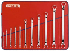 Proto - 11 Piece, 5/32" to 7/16", 12 Point Box End Wrench Set - Metric Measurement Standard, Full Polish Finish, Comes in Nylon Roll - Makers Industrial Supply