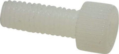 Made in USA - #10-32 UNF Hex Socket Drive, Socket Cap Screw - Grade 6/6 Nylon, Uncoated, Fully Threaded, 1/2" Length Under Head - Makers Industrial Supply