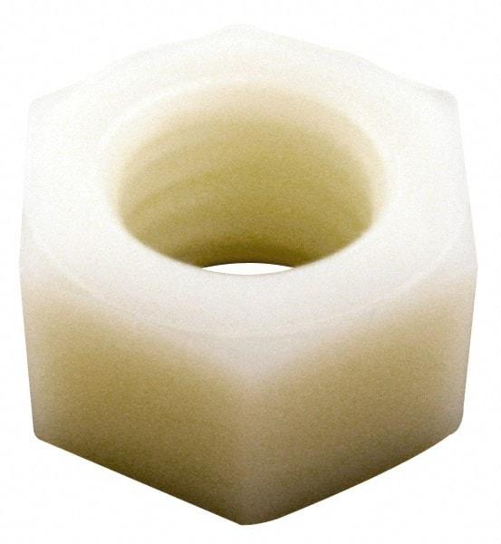 Made in USA - 7/8-9 UNC Nylon Right Hand Hex Nut - 32.51mm Across Flats, 19.05mm High, Uncoated - Makers Industrial Supply