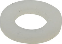 Made in USA - 1/4" Screw, Grade 6/6 Nylon Standard Flat Washer - 6.4mm ID x 11.99mm OD, 1.5mm Thick - Makers Industrial Supply