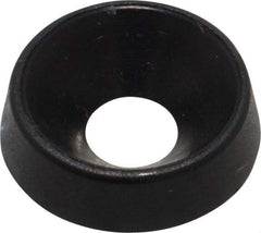 Made in USA - 3.86mm Thick, Black Oxide Finish, Nylon, Standard Countersunk Washer - 4.98mm ID x 14.61mm OD - Makers Industrial Supply