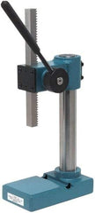 JT&M - 3/4" Ram, 2-3/4" Throat Depth, 1/2 Ton Manual Arbor Press - 8-5/16" Max Work Height x 6" Max Work Width, 13:1 Leverage Ratio, 4-1/16" Base Width x 7-1/16" Base Depth - Makers Industrial Supply