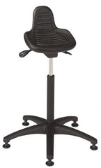 Bevco - Sit-Stand Stool - Polyurethane Seat, Black - Makers Industrial Supply