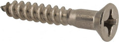 Value Collection - #10, 1-1/4" OAL, Phillips Drive, Flat Head Wood Screw - Stainless Steel, Grade 18-8 - Makers Industrial Supply