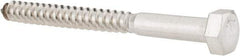 Value Collection - 5/16" Screw, 3-1/2" Length Under Head, Stainless Steel, Hex Head Lag Screw - Grade 18-8, Uncoated - Makers Industrial Supply