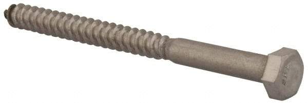 Value Collection - 5/16" Screw, 4" Length Under Head, Stainless Steel, Hex Head Lag Screw - Grade 18-8, Uncoated - Makers Industrial Supply