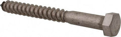 Value Collection - 3/8" Screw, 3-1/2" Length Under Head, Stainless Steel, Hex Head Lag Screw - Grade 18-8, Uncoated - Makers Industrial Supply