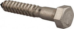 Value Collection - 1/2" Screw, 3" Length Under Head, Stainless Steel, Hex Head Lag Screw - Grade 18-8, Uncoated - Makers Industrial Supply