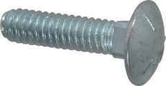 Value Collection - 1/4-20 UNC 1" Length Under Head, Standard Square Neck, Carriage Bolt - Grade 5 Steel, Zinc-Plated Clear Chromate Finish - Makers Industrial Supply