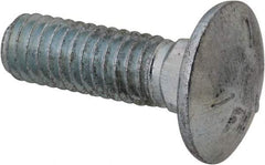 Value Collection - 5/16-18 UNC 1" Length Under Head, Standard Square Neck, Carriage Bolt - Grade 5 Steel, Zinc-Plated Clear Chromate Finish - Makers Industrial Supply