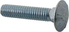 Value Collection - 5/16-18 UNC 1-1/2" Length Under Head, Standard Square Neck, Carriage Bolt - Grade 5 Steel, Zinc Trivalent Chromate Finish - Makers Industrial Supply