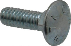 Value Collection - 1/4-20 UNC 3/4" Length Under Head, Standard Square Neck, Carriage Bolt - Grade 2 Steel, Zinc-Plated Finish - Makers Industrial Supply