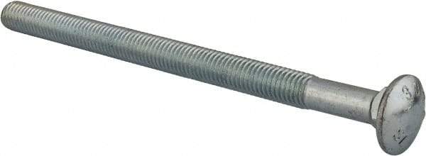 Value Collection - 1/2-13 UNC 7-1/2" Length Under Head, Standard Square Neck, Carriage Bolt - Grade 2 Steel, Zinc-Plated Finish - Makers Industrial Supply