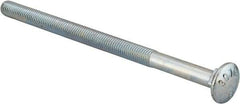 Value Collection - 1/2-13 UNC 8-1/2" Length Under Head, Standard Square Neck, Carriage Bolt - Grade 2 Steel, Zinc-Plated Finish - Makers Industrial Supply