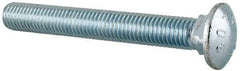 Value Collection - 5/8-11 UNC 5" Length Under Head, Standard Square Neck, Carriage Bolt - Grade 2 Steel, Zinc-Plated Finish - Makers Industrial Supply