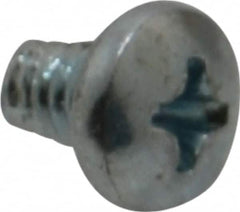 Value Collection - #8-32 UNC Thread, 1/4" Length Under Head, Phillips Drive Steel Thread Cutting Screw - Pan Head, Grade 2, Point Type F, Zinc-Plated Finish - Makers Industrial Supply