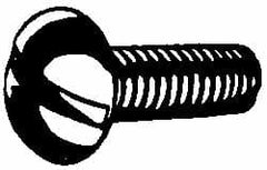 Value Collection - #6-32 UNC Thread, 1/2" Length Under Head, #2 Slotted/Phillips Drive Steel Thread Cutting Screw - Round Head, Grade 1016-1024, Point Type F, Zinc-Plated Finish - Makers Industrial Supply