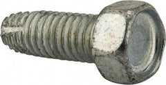 Value Collection - 3/8-16 UNC Thread, 1" Length Under Head, Hex Drive Steel Thread Cutting Screw - Hex Head, Grade 2, Point Type F, Zinc-Plated Finish - Makers Industrial Supply