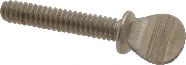 Value Collection - #10-24 Oval Shoulder Grade 18-8 Stainless Steel Thumb Screw - 1" OAL, 0.48" Head Height - Makers Industrial Supply