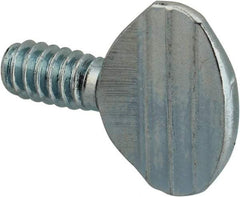 Value Collection - #6-32 Oval Shoulderless Grade 2 Steel Thumb Screw - 1/4" OAL, Zinc-Plated Finish - Makers Industrial Supply