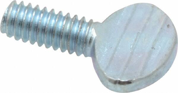 Value Collection - #8-32 Oval Shoulderless Grade 2 Steel Thumb Screw - 3/8" OAL, Zinc-Plated Finish - Makers Industrial Supply